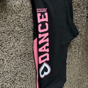 Justice shirt and dance leggings